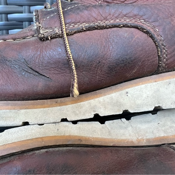 Carhartt Men's Brown Leather  Steel Toe Safety Work Boots Size 12 M Distressed - Picture 9 of 17